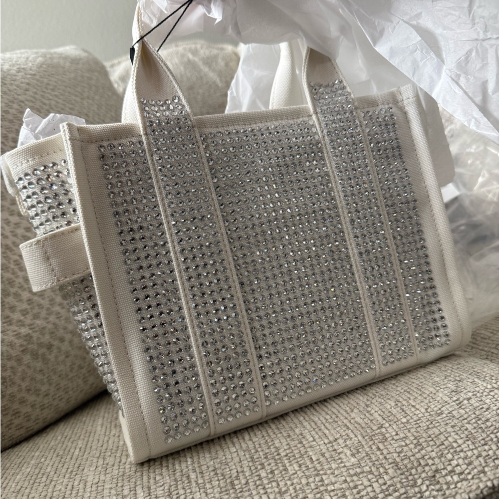 New Marc Jacobs White crystal small Tote Bag - Picture 5 of 9